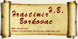 Hrastimir Borkovac vizit kartica